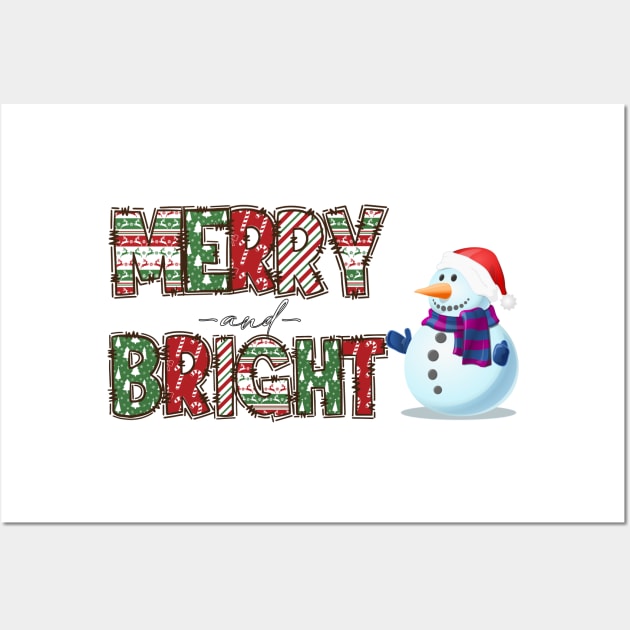 Merry and bright abominable snowman Wall Art by Roxy-Nightshade